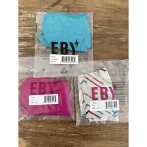 3 Lot Eby Women's Ultra-Soft Slip-Proof Seamless Thong Medium NWT Sealed